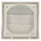 Kunststof overdrukrooster vierkant met aansluiting Ø125mm - WIT (150 x150mm)thumbnail