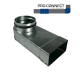  Lepelhoek 90º van rechthoekig 110 x 55mm naar rond Ø 100mm - Staal [Pro-C]thumbnail