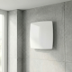 Whisper pro-design badkamer ventilator - Ø100mm - met nalooptimer en vochtsensor - bold line - kunststof - witthumbnail Whisper pro-design badkamer ventilator - Ø100mm - met nalooptimer en vochtsensor - bold line - kunststof - witthumbnail