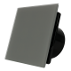 Whisper Pro-Design badkamerventilator - Ø100mm - met nalooptimer + vochtsensor - vlak glas - mat grijs - zwarte ventilatorthumbnail