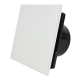  Whisper Pro-Design badkamerventilator - Ø125mm - met nalooptimer + vochtsensor - vlak glas - mat wit - zwarte ventilatorthumbnail
