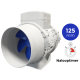 Blauberg TURBO-E-125T Buisventilator MET NALOOPTIMER - 280 m3/h - aansluiting 125mmthumbnail