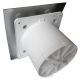 Pro-Design badkamer/toilet ventilator - MET TIMER (KW100T) - Ø100mm - RVS gebogenthumbnail