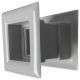 Vierkant deurrooster 29 x 29mm - kunststof grijsthumbnail
