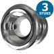 Ronde deurroosters Ø40mm - kunststof chrome - set van 3 stuksthumbnail