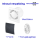Pro-Design badkamer/toilet ventilator - TREKKOORD (KW100W) - Ø100mm - kunststof - grafiet DELUXEthumbnail
