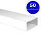 Kunststof rechthoekig kanaal 120 x 60mm (lengte 50cm)thumbnail