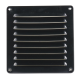 Aluminium schoepenrooster opbouw 155 x 155mm - Zwart (1-1616Z)thumbnail