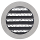 Rond buitenluchtrooster aluminium Ø 250mm met grofmazig gaas - hoge doorlaatthumbnail Rond buitenluchtrooster aluminium Ø 250mm met grofmazig gaas - hoge doorlaatthumbnail