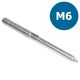 Stokeind verzinkt met torx - M6 - L = 80mm - per stukthumbnail