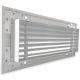 Tabletrooster inbouw voor gatmaat (BxH) 220 x 80mm - 45º lamellen - aluminium thumbnail