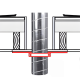 Verdiepingsondersteuning voor spirobuis Ø 100mm - staal - met rubber inlagethumbnail