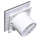 Whisper Pro-Design badkamerventilator - Ø100mm - aan/uit - vlak glas - mat grijsthumbnail
