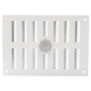 Aluminium afsluitbaar schuifrooster opbouw 215 x 150mm - WIT Aluminium afsluitbaar schuifrooster opbouw 215 x 150mm - WIT