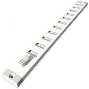 Aluminium afsluitbaar schuifrooster opbouw 300 x 30mm - WIT