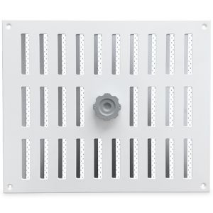 Aluminium afsluitbaar schuifrooster opbouw 300 x 250mm - WIT Aluminium afsluitbaar schuifrooster opbouw 300 x 250mm - WIT