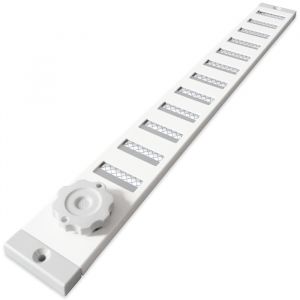 Aluminium afsluitbaar schuifrooster opbouw 370 x 40mm - WIT