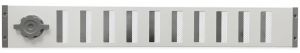 Aluminium afsluitbaar schuifrooster opbouw 650 x 90mm - WIT