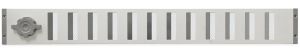 Aluminium afsluitbaar schuifrooster opbouw 750 x 90mm - WIT