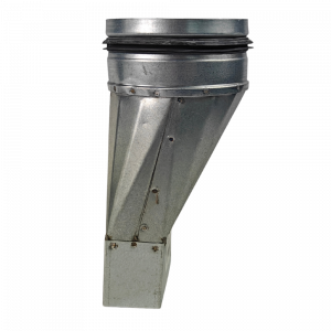 Verloopstuk Asymmetrisch van 100mm x 40mm naar rond Ø 100mm