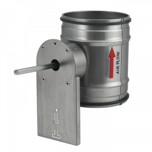 Regelklep Ø 250mm met motorstoel voor montage servomotor - luchtdicht - met afdichtingsrubber