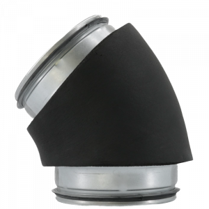 Geïsoleerde bocht 45º - Ø 125mm - geperst - SAFE - 13mm isolatie