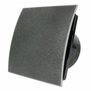 Whisper Pro-Design badkamerventilator - Ø100mm - aan/uit - gebogen kunststof - grafiet deluxe - zwarte ventilator Whisper Pro-Design badkamerventilator - Ø100mm - aan/uit - gebogen kunststof - grafiet deluxe - zwarte ventilator