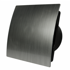 Whisper Pro-Design badkamerventilator - Ø125mm - met nalooptimer + vochtsensor - kunststof - zilver - zwarte ventilator Whisper Pro-Design badkamerventilator - Ø125mm - met nalooptimer + vochtsensor - kunststof - zilver - zwarte ventilator