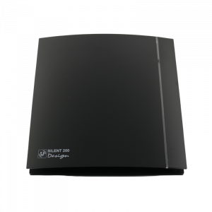 Design badkamerventilator Soler & Palau Silent (200CZ) - Ø 120mm - AAN/UIT - Mat Zwart