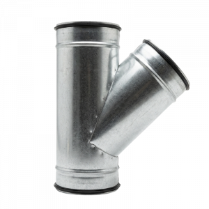 T-stuk 45º met rubberdichting Ø 250mm - Ø 250mm - Ø 250mm