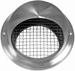 Bolrooster RVS Ø 200mm met grofmazig gaas - hoge doorlaat Bolrooster RVS Ø 200mm met grofmazig gaas - hoge doorlaat