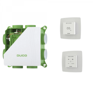 DucoBox Silent 2.0 All-In-One CO2 BD - 400 m3/h - ingebouwde vochtsensor + afstandsbediening RF + CO2 ruimtesensor (0000-7031)
