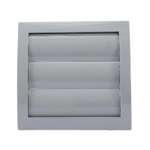 Kunststof overdrukrooster met vliegengaas, aansluiting 100mm - GRIJS Kunststof overdrukrooster met vliegengaas, aansluiting 100mm - GRIJS