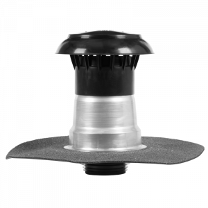 Platdak ontluchting dubbelwandig met kunststof kap - Bitumen - Ø 70-80mm Platdak ontluchting dubbelwandig met kunststof kap - Bitumen - Ø 70-80mm