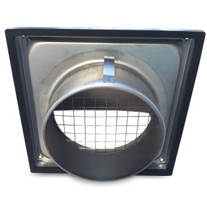 Gevelkap RVS aansluitmaat Ø 125mm met grofmazig gaas (hoge doorlaat) Gevelkap RVS aansluitmaat Ø 125mm met grofmazig gaas (hoge doorlaat)