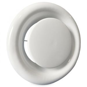 Rooster/ventiel (afzuiging) Ø 200mm staal - wit - MET VEER Rooster/ventiel (afzuiging) Ø 200mm staal - wit - MET VEER