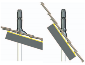 Universele Ubiflex 15 - 55° doorvoerpan geschikt voor dakdoorvoerpijp Multivent 125/5V (0174050)