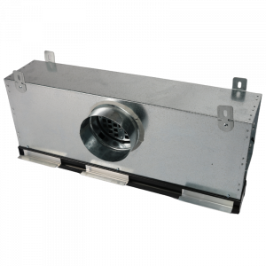 Instucbaar frameloos lijnrooster - 600mm - geïsoleerde plenumbox Ø125mm - TOEVOER & AFVOER Instucbaar frameloos lijnrooster - 600mm - geïsoleerde plenumbox Ø125mm - TOEVOER & AFVOER