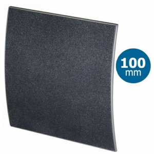 Whisper Design ventilatierooster vierkant (afvoer & toevoer) Ø100mm - kunststof - grafiet DELUXE