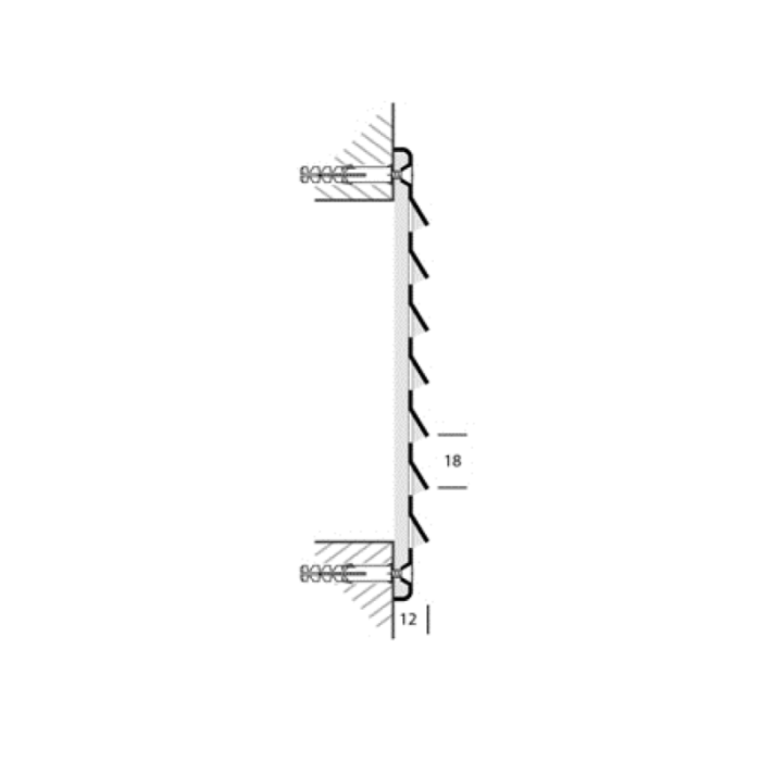 Schoepenrooster aluminium 150 x 215mm - ALU