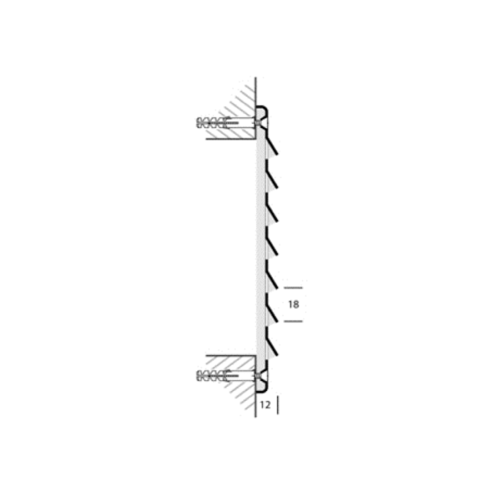 Schoepenrooster opbouw 155 x 155mm - *RVS 304* (1-1616I)