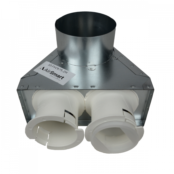 Ventielcollector Click Fix 2xø75 - ø125mm kort Ventielcollector Click Fix 2xø75 - ø125mm kort