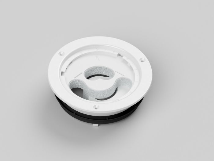 Vasco - Design ventiel vierkant gebogen - Ø 125mm