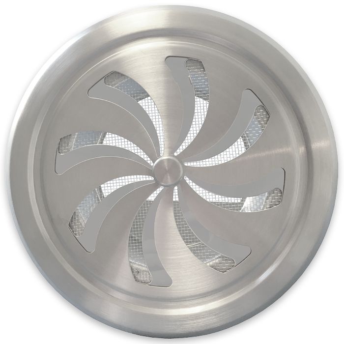 Afsluitbaar rooster/ventiel rond Ø150mm - Geborsteld RVS Afsluitbaar rooster/ventiel rond Ø150mm - Geborsteld RVS