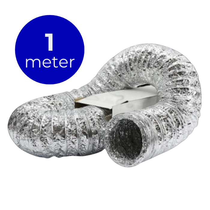 Flexibele ventilatieslang ongeïsoleerd - aluminium - Ø 180mm - lengte 1 meter Flexibele ventilatieslang ongeïsoleerd - aluminium - Ø 180mm - lengte 1 meter