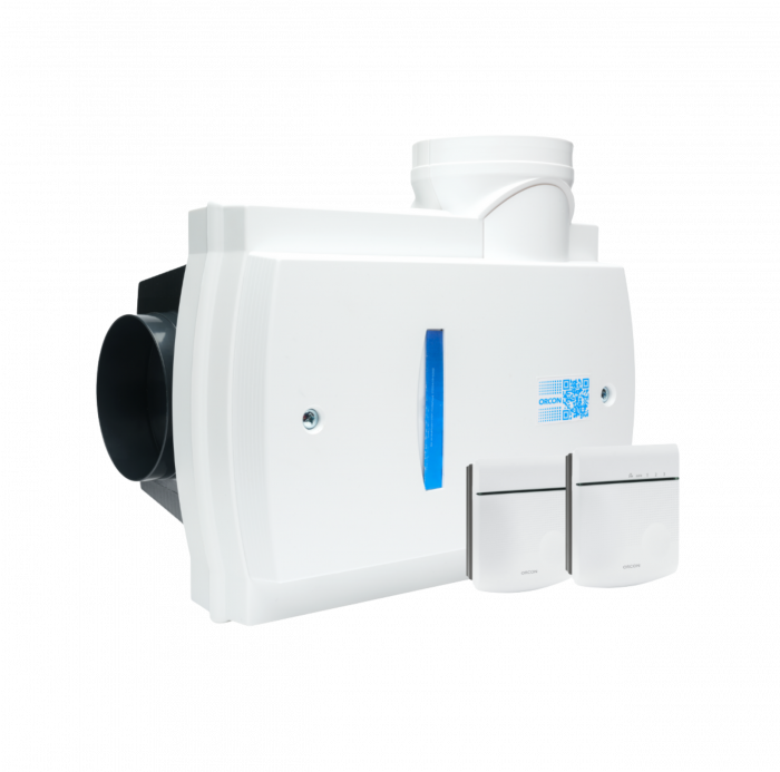 Orcon Compact-10RH - 355 m3/h - randaarde - met ingebouwde vochtsensor en twee CO₂-sensoren