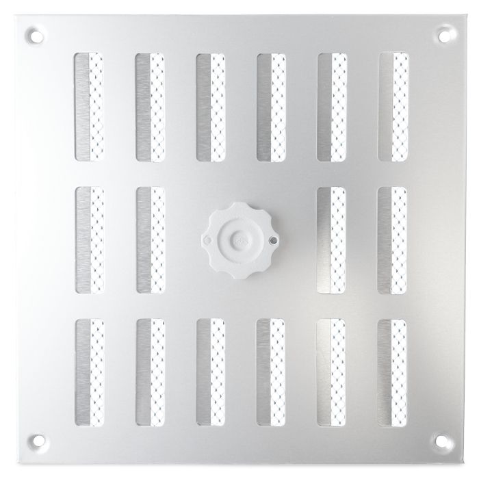 Aluminium afsluitbaar schuifrooster opbouw 195 x 195mm - ALU Aluminium afsluitbaar schuifrooster opbouw 195 x 195mm - ALU