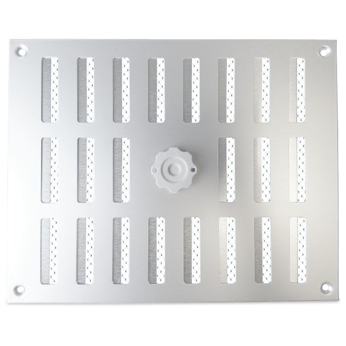 Aluminium afsluitbaar schuifrooster opbouw 245 x 195mm - ALU