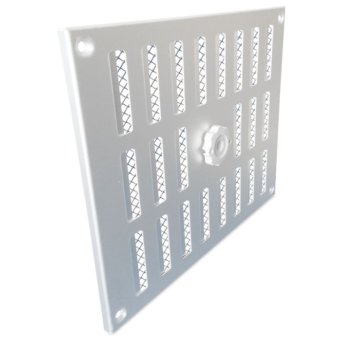 Aluminium afsluitbaar schuifrooster opbouw 245 x 195mm - ALU