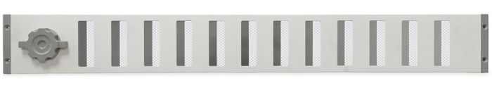 Aluminium afsluitbaar schuifrooster opbouw 750 x 90mm - WIT